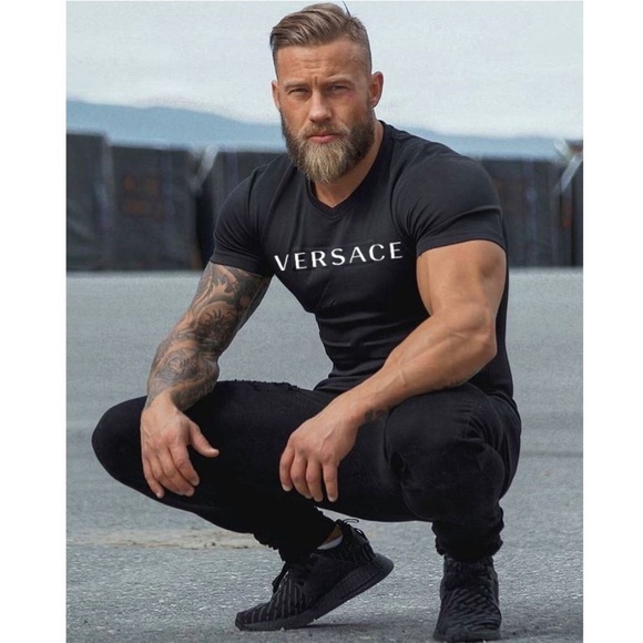 Versace Logo T Shirt Small Authentic vintage 100% cotton 19" armpit to armpit - Picture 1 of 8
